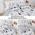 thumbnail image 5 of BLEUM CADE Christmas Quilt Set King, 3 Pieces Lightweight Reversible Quilt Bedding Set,Christmas Trees Snowflakes Quilt Bedspread Coverlet Set, 5 of 7