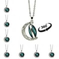 thumbnail image 3 of Collier Zodiaque Étoilé Pendentif Lune Rotatif Double Face Chaîne de Pull Rétro-Libra, 3 of 3