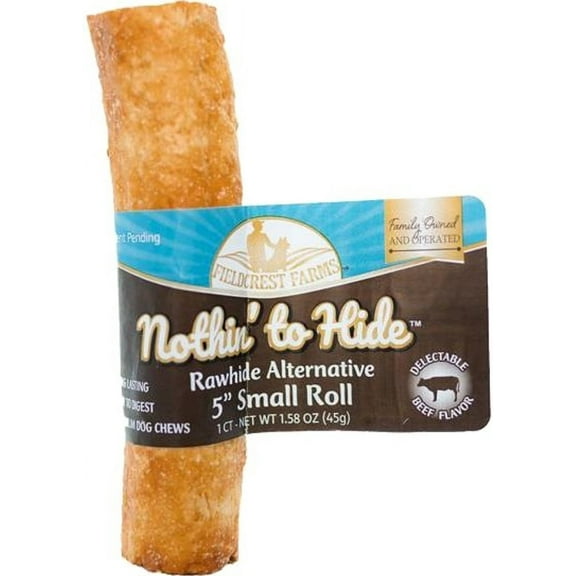 Fieldcrest Farms Nothin to Hide Beef Rolls Small [Dog Rawhide-Free Treats, New Dog Supplies, Fieldcrest Farms, Dog Supplies] 1 count