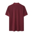 thumbnail image 6 of GXFC Men's Sweater Short Sleeve High Neck Knit T Shirt Slim Fit Ribbed Shirt 3XL, 6 of 7