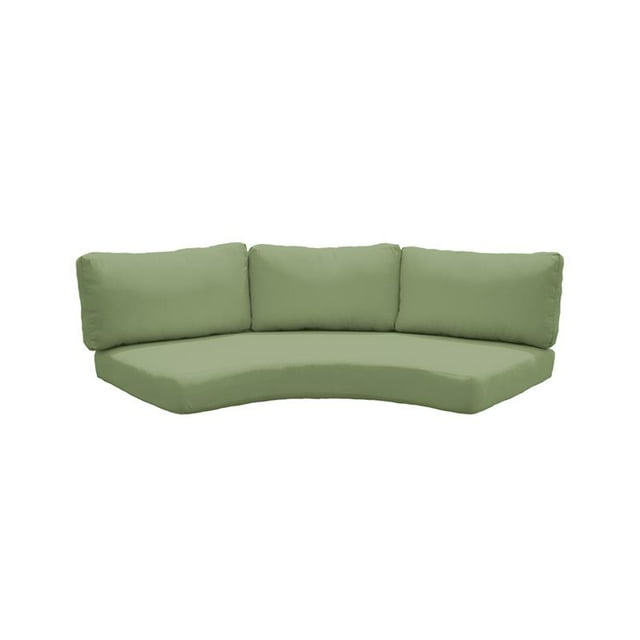 Covers for Low-Back Curved Armless Sofa Cushions 6 inches thick in Cilantro