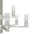 thumbnail image 4 of Hunter - Gatz 9-light Brushed Nickel, Large Chandelier, Dimmable, Modern Style, Candle Shaped, for Bedrooms, Dining, Living Rooms - 19788, 4 of 7