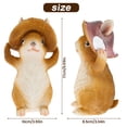 thumbnail image 3 of Resin Rabbits Ornament Waterproof Bunny Figurine for Creating Atmosphere Miniature Resin Rabbit Statue Weather-resistant Rabbit Art Figurines for Patio Yard Home Decoration, 3 of 7
