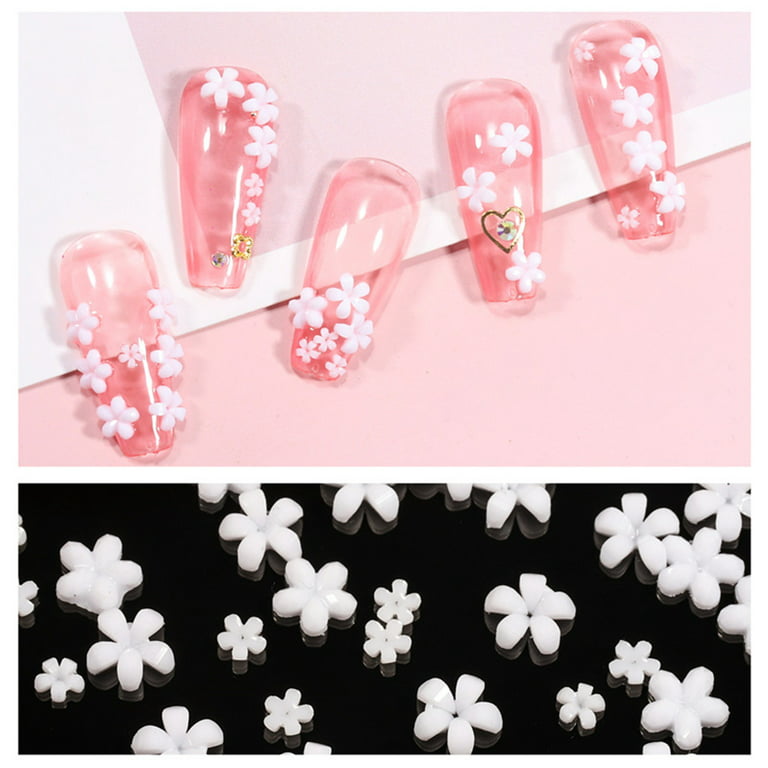 nails design ideas flower charms｜TikTok Search