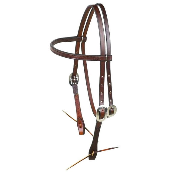 Horse Challenger Western USA Dark Oiled Mahogany Browband Headstall 975D1100