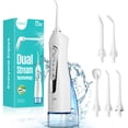 thumbnail image 2 of COSLUS CX20 Irrigador Dental de Agua para Dientes, Depósito de 300 Ml IPX7 a Prueba de Agua Portátil Recargable Irrigador Dental Oral para el Hogar y Viajes Blanco, 2 of 10