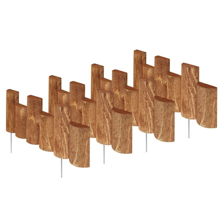Greenes Fence 18" L. Wooden Half-Log Edging (4 Pack) - Walmart.com