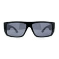 thumbnail image 2 of Locs Oversize Squared Rectangle Spider Web Arm Hardcore Cholo Sunglasses White Web, 2 of 4