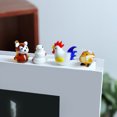 thumbnail image 4 of Figuras de animales hechas a mano, minifiguras de animales de vidrio soplado a mano para decoración del hogar, regalo de cumpleaños, 2 uds., 4 of 5