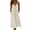 White, variant on Ayolanni Sleeveless Dresses for Women Crew Neck Solid Button Maxi Slip Dress Cotton Ruched Waist Cami Casual Beach Sundress with Pockets Green L