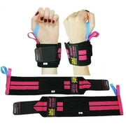 Deluxe Women's Wrist Wraps Pink (1 Pair/2 Wraps)