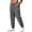 Dark Gray, variant on Men's Casual Loose Cuffed Pants