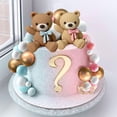 thumbnail image 7 of Cake Decoration Set Bear Ball Shape Insert Card Combination Multi-color Baking Decoration, 7 of 7