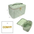 thumbnail image 3 of Conair Train Case Quilt 2pc Sage Green Cosmetic Bag, 3 of 7
