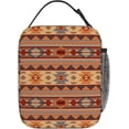thumbnail image 3 of Lunch Bag For Women Men Double Lunch Box Leakproof Insulated Soft Large Adult Lunch Cooler Bag For Work (Native Southwestern Design Tan Gray Brown American), 3 of 6
