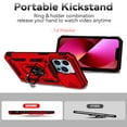 thumbnail image 3 of For iPhone 14 - Gold Armoured Case With Ring Holder Stand Camera Shutter, 3 of 9