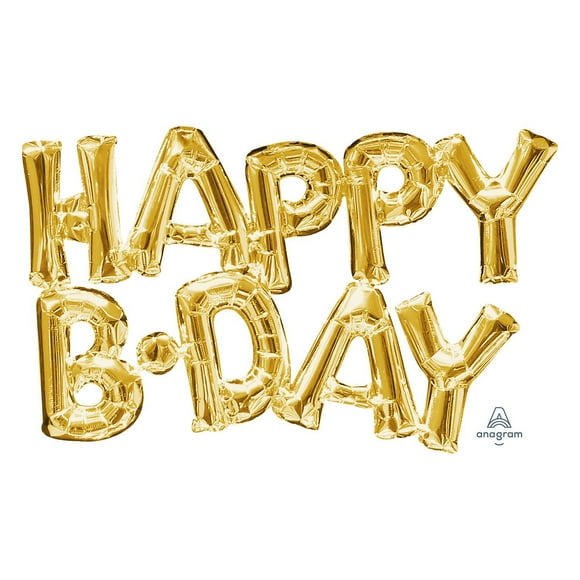 Anagram International Party Eh! Silver "Happy Birthday" Banner, Includes one piece