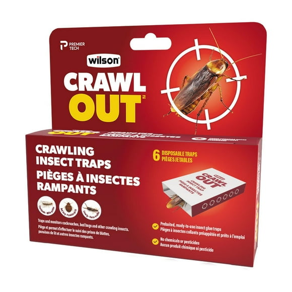 Wilson® CRAWL OUT™ Crawling Insect Traps, Pre-baited crawling insect traps