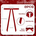 thumbnail image 2 of 10Pcs 20"x8" Velvet Christmas Tree Bows, Vintage Ribbon Tree Topper Bows, Ornaments for Staircase Garland Wreath Holiday Home DIY Crafts Christmas Decorations( Red ), 2 of 11