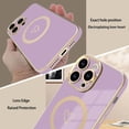 thumbnail image 3 of Magnetic Case for iPhone 14 Pro Max Phone Case for Women, Cute Love Heart Soft Magsafe Case, Raised Full Camera Lens Protection for iPhone 14 Pro Max Phone Case Magsafe (6.7")- Light Purple, 3 of 15