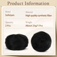thumbnail image 2 of GHSDFBB SOFEIYAN 2 Pcs Mini Chignon Pince à Cheveux Oreilles de Chat Désordonnées Extension de Cheveux Synthétiques Perruque Accessoire Chignon Spatial pour Femmes Filles, Noir Cassé, 2 of 6