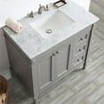 thumbnail image 4 of Vinnova Catania 36" Single Vanity in Gray with Carrara White Marble Countertop without Mirror, 4 of 7