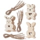 thumbnail image 2 of 30 piezas de conejos de Pascua recortados en madera, etiquetas colgantes de conejo de madera sin terminar, adornos colgantes de madera de Pascua para decoraciones festivas de Pascua, 2 of 8