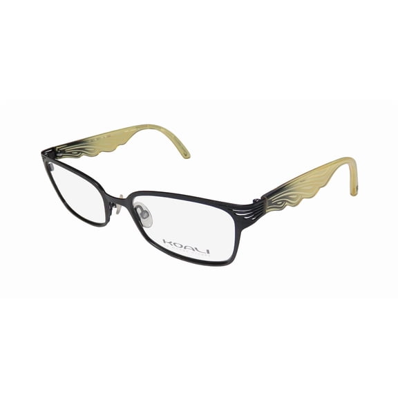 NEW KOALI 6941K WOMENS/LADIES DESIGNER FULL-RIM BLACK / YELLOW FRAME DEMO LENSES 49-17-135 EYEGLASSES/SPECTACLES