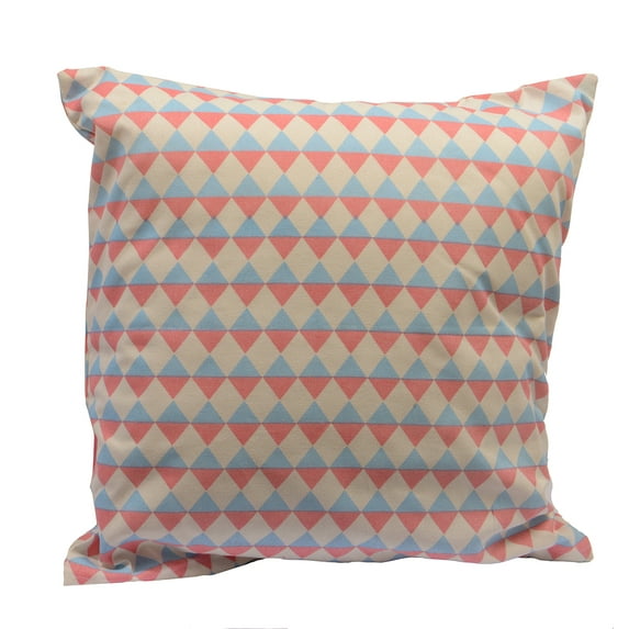 Kaemingk 15.75" Square Diamond Motif Indoor Throw Pillow - Pink/Blue