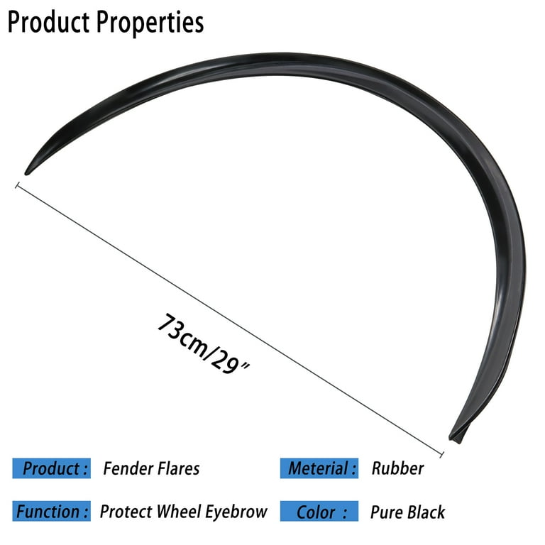 AUTOXBERT 2X 73cm Universal Car Fender Flares Extra Wheel