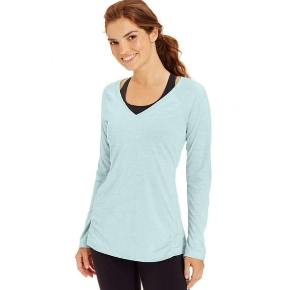 Ideology Womens Essential Long Sleeve Tee,Mint Moment,XX-Large