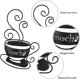 thumbnail image 3 of Pieces Coffee Mug Metal Wall Decor With Stylish Mocha Latte Java Letters, Metal Wall Art For Restaurant Pub Tea Shop Cafe Bar Kitchen, Black, 14 X 22, 3 of 5