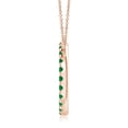 thumbnail image 2 of Angara Natural 2.4 Ct. Emerald Fashion Pendant Necklace in 14K Rose Gold for Women with 18 Inch Cable Chain, 2 of 7