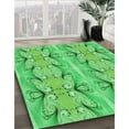 thumbnail image 3 of Ahgly Company Machine Washable Indoor Rectangle Transitional Neon Green Area Rugs, 5' x 8', 3 of 7