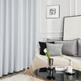 thumbnail image 5 of Deconovo Grayish White Blackout Curtains Wave Line Foil Printed Window Drapes ,2 Panels, 52 x 45 inch, 5 of 8