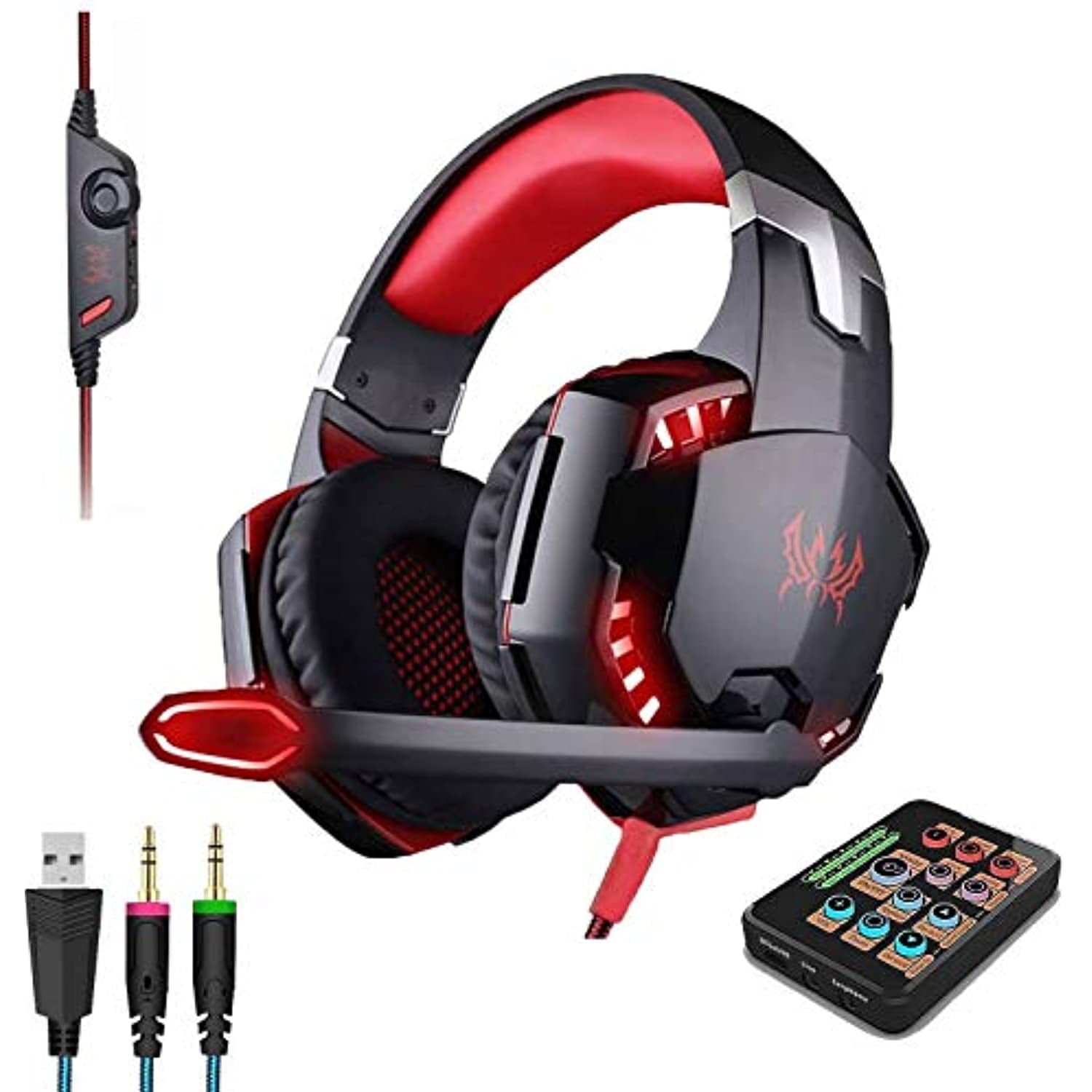 Voice Changer Gaming Headset for Phone/PS4/Xbox/Switch/IPad/Computer/Kids,  Over-Ear Headphones with Volume Control LED Light Cool Style Stereo for