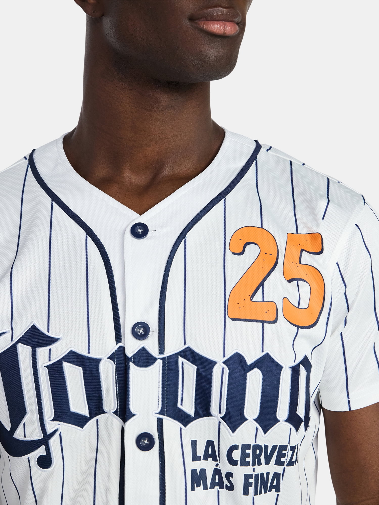 Corona Men's and Big Men's Front Back Graphic Button Up Baseball Jersey, Sizes XS-5XL