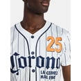 thumbnail image 4 of Corona Men's and Big Men's Front Back Graphic Button Up Baseball Jersey, Sizes XS-5XL, 4 of 5