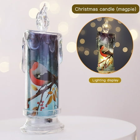 

Tanwpn LED Electronic Candle Snowman Santa Night Light Christmas Atmosphere Light Decoration Big Sale M