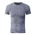 thumbnail image 3 of Big and Tall Shirts for Men Muscle T Shirts Stretch Short Sleeve Crewneck Bodybuilding Workout Tee Mens Graphic T V Neck Men A Shirt Large Shirt for Pack M, 3 of 5