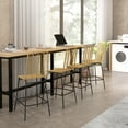 thumbnail image 6 of HOMCOM Modern Rattan Bar Stools Set of 4 for Kitchen Seating, 6 of 9
