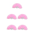 thumbnail image 2 of Redempat Feather Fan Decoration Craft Parties Handheld Ornament Decorative Fans Elegant Dance Performance Accessory Adult Pink 5Set, 2 of 6