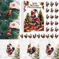 thumbnail image 3 of Rooster Themed Advent Calendar Ornament Set Featuring Santa Hat And Scarf Design For Festive Holiday Countdown Celebration With 24 Unique Decorative, 3 of 6