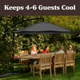 thumbnail image 2 of Pure Garden 10-Foot Offset Patio Umbrella with Crank and Base (Gray), 2 of 7