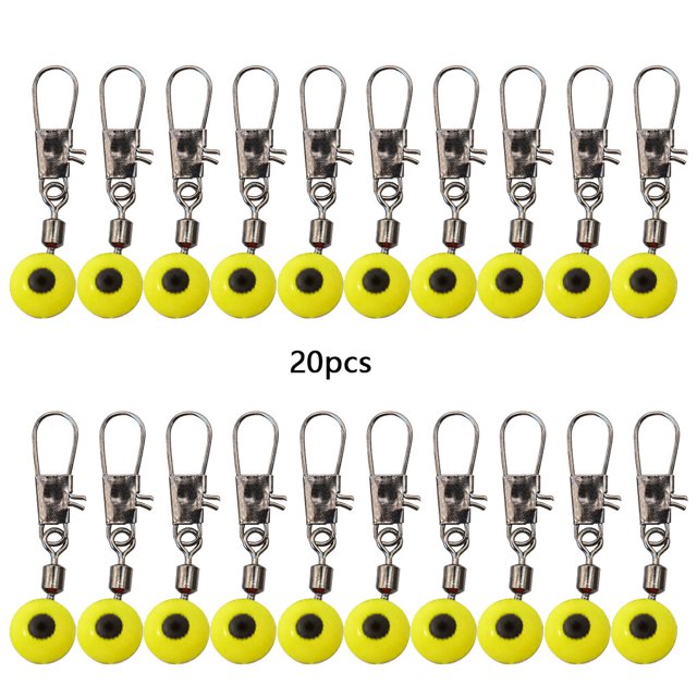 Advancent Conector giratorio de pesca de 20 piezas, hebilla giratoria para pesca en el espacio, conector Snap Bean Pescar No.2