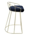 thumbnail image 6 of Canary Contemporary-Glam Counter Stool In Gold With Blue Velvet - Set Of 2, 6 of 6