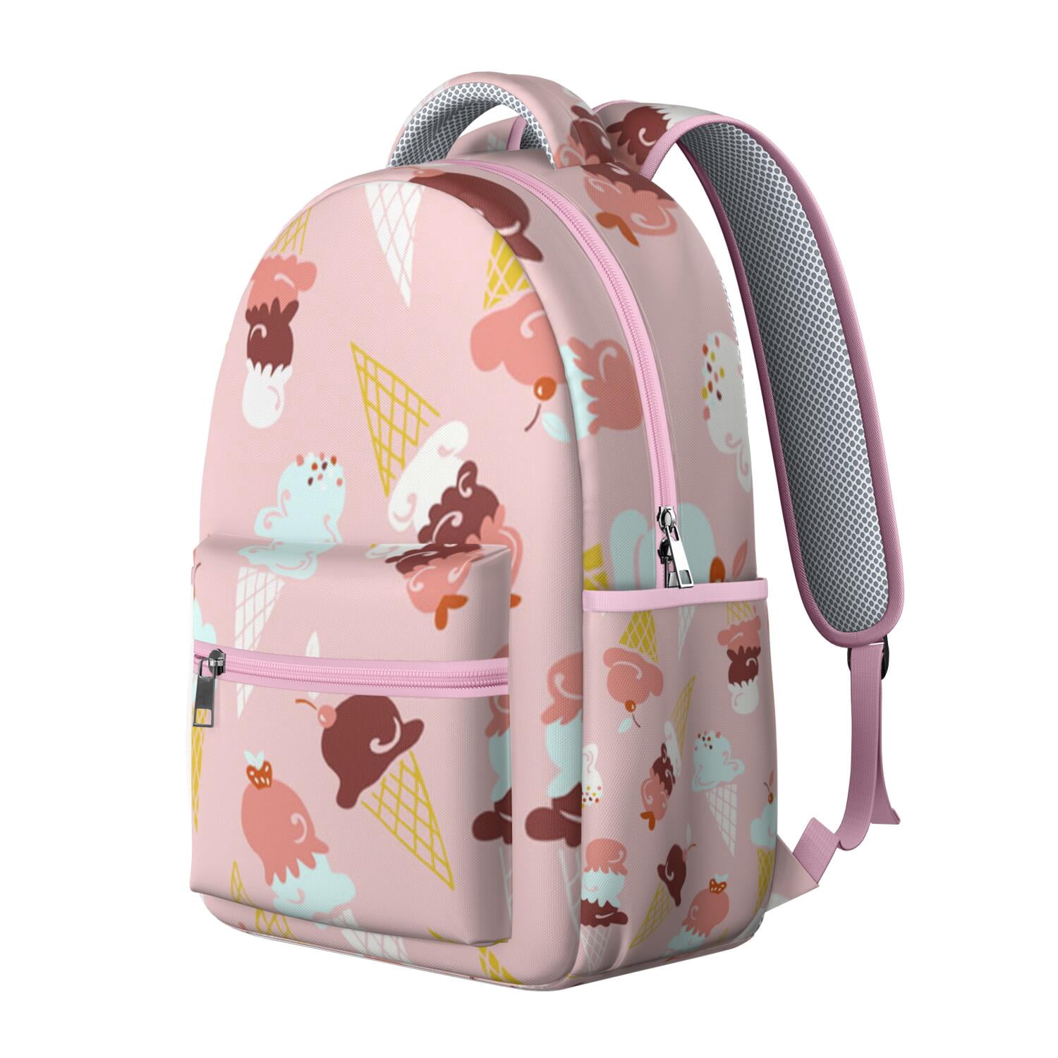 Summer-Themed Waterproof Daypack - Stylish & Lightweight Backpack with Spinal Support for College Students
