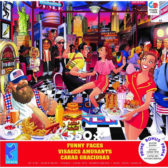Ceaco - Funny Faces -Diner - 550 piece Jigsaw Puzzle