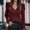 Solid, variant on EGNMCR Sweaters for Women Women Casual Solid Thin Puff Sleeves Long Sleeve V- Neck Sweaters Tops
