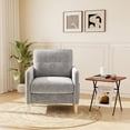 thumbnail image 3 of BedLuxury 31’’ High Back Accent Chair with Thick Cushion,Chenille sofa with Supportive Armrests for Living Room and Small Spaces,Grey, 3 of 8